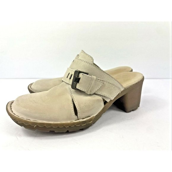 Buckle Heel Slip On Slide Shoes Size 